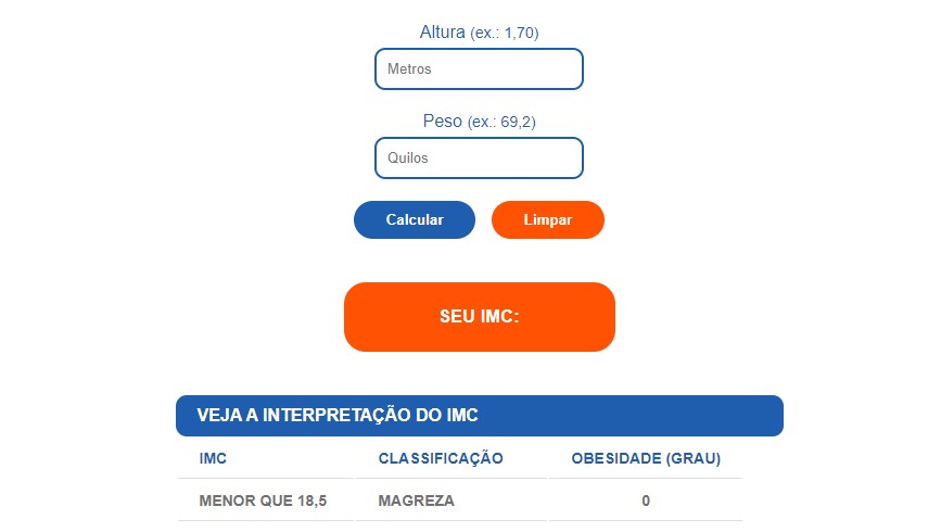 Calculadora IMC